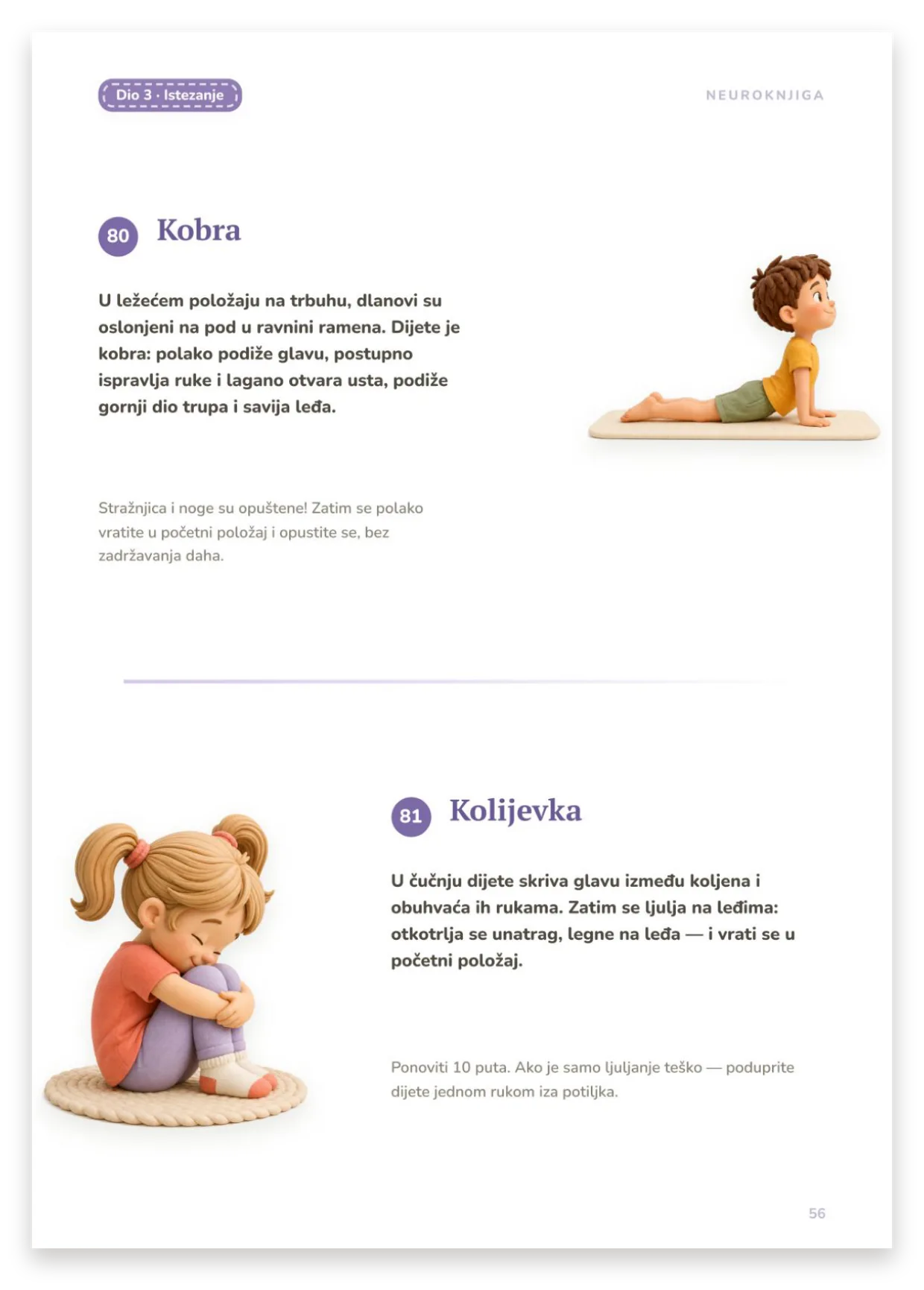 Istezanje: Kobra i Kolijevka